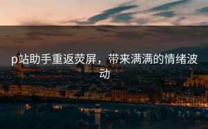 p站助手重返荧屏，带来满满的情绪波动