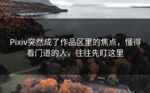 Pixiv突然成了作品区里的焦点，懂得看门道的人，往往先盯这里