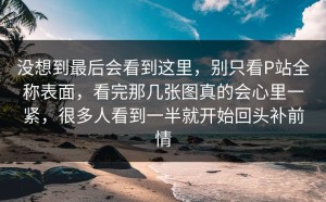 没想到最后会看到这里，别只看P站全称表面，看完那几张图真的会心里一紧，很多人看到一半就开始回头补前情