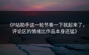 《P站助手这一轮节奏一下就起来了，评论区的情绪比作品本身还猛》