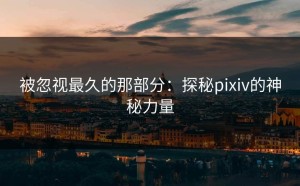 被忽视最久的那部分：探秘pixiv的神秘力量